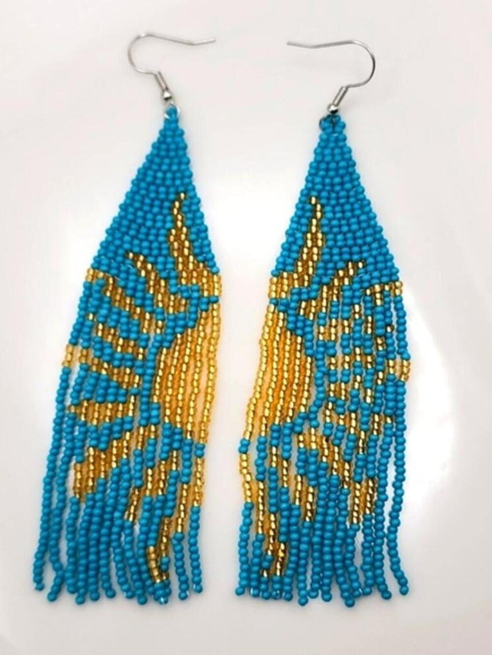 Santorini Sunbeams Boho Sun Beaded Matching Earrings